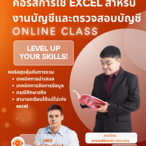 คอร์ส การใช้ Excel สำหรับงานบัญชีและตรวจสอบบัญชี